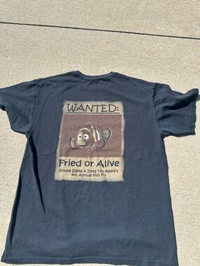 Novelty 'Wanted: Fried or Alive' Graphic Tee in Black